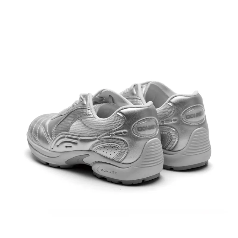 Mule Donkey Slip Resistant Lightweight Wear Resistant Low Top Casual Shoes Unisex Silver-3
