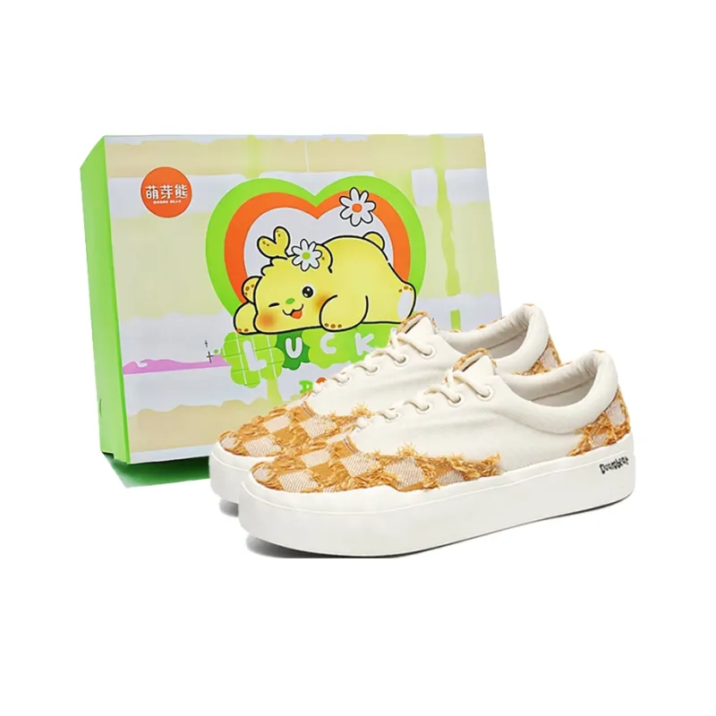 Budding Bear Anti Slip Wear Resistant Low Top Canvas Shoes Unisex Box-18