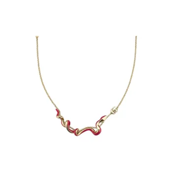 GUCCI Enamel Necklaces Unisex Gold