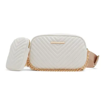 ALDO Artificial Leather Fanny Pack Small Size Women's White/Black