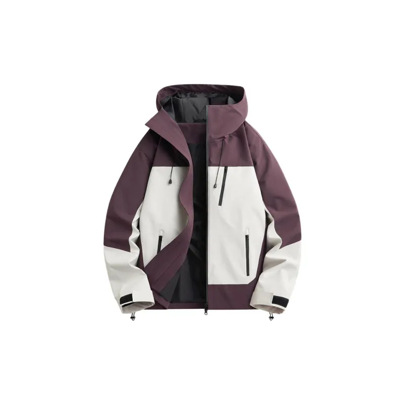 Yalu Water Resistant Windproof UV Protection Breathable Windbreaker Jacket Unisex Cocoa Brown-6