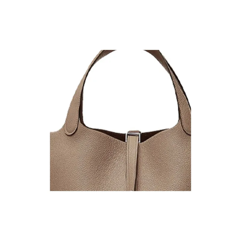 HERMES Picotin Taurillon Maurice Leather Basket Bag Handbag Bucket Bag Women's D0 Beige Weimar Dog Beige-2