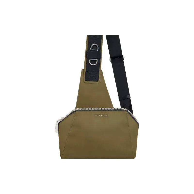 Givenchy Nylon Messenger Bag Shoulder Bag Crossbody Bag Small Size Men's Green-1