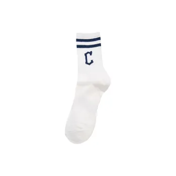 MLB Cleveland Indians Team Mid Calf Socks Unisex 1 Pack Ecru