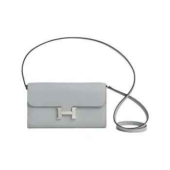 HERMES Constance To Go Evercolor Calfskin Wallet, Handheld Shoulder Bag, Crossbody Bag Women's 8U Bleu Glacier Blue