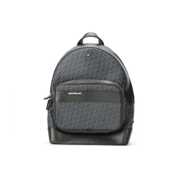 MONTBLANC M_Gram 4810 Canvas With Leather Backpack Large Size Men's Blue Black