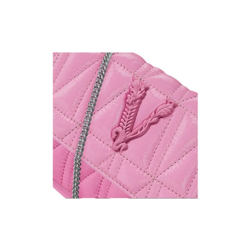VERSACE VERSACE Sheepskin Evening Party Clutch Crossbody Bag Mini Women's Pink-4