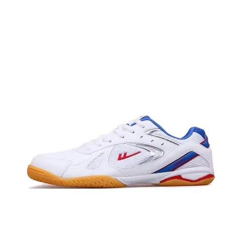 Warrior Slip Resistant, Abrasion Resistant, Lightweight Low Top Training Shoes Men's White Blue