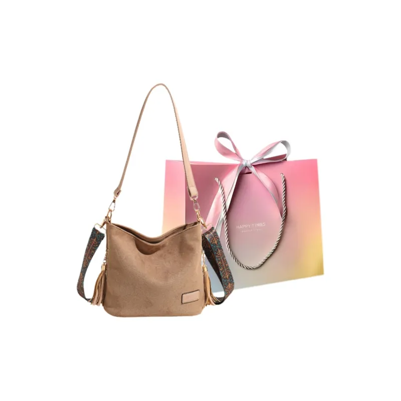 Yalu Suede Shoulder Bag Handbag Crossbody Bag Regular Women's Khaki/Brown/Black/Coffee-0