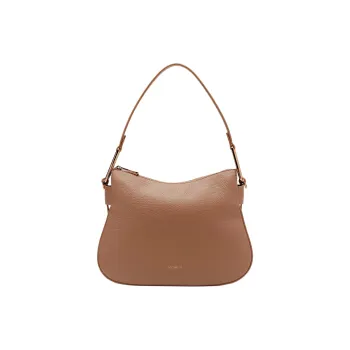 COCCINELLE Grained Leather Crossbody Bag Shoulder Bag Small Size Women's Brown