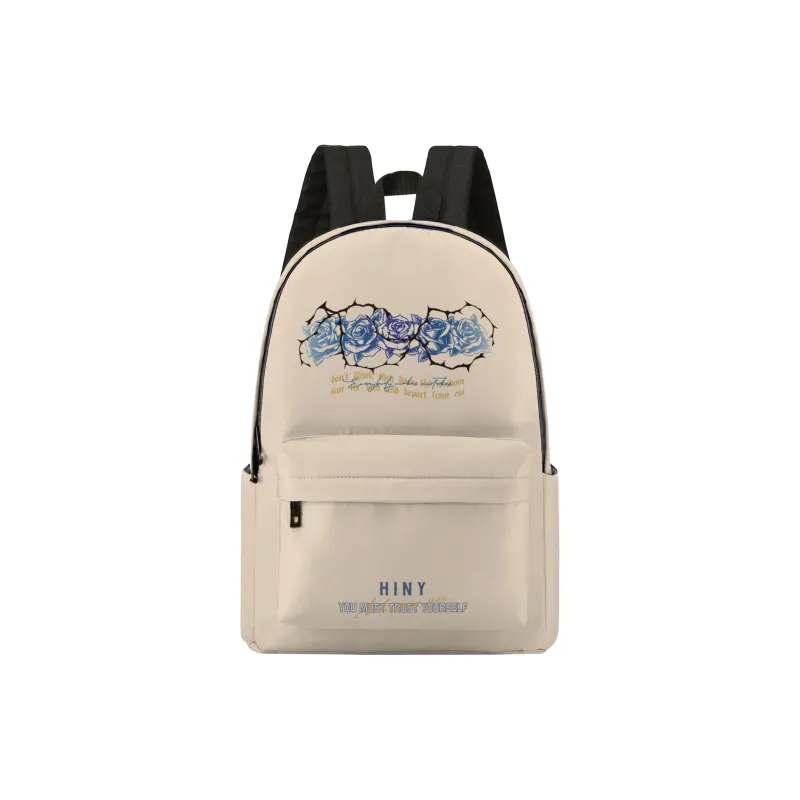 HINY Polyester Backpack 13 Inch Laptop Bag Regular Unisex White-26