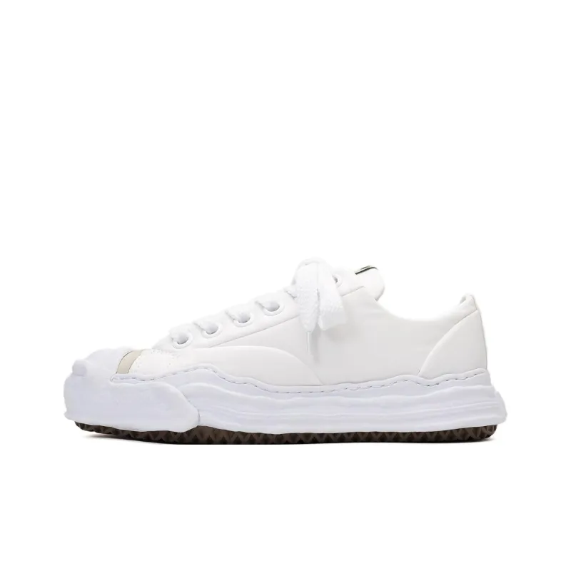 MIHARA YASUHIRO Hank Slip Resistant Low Top Skateboard Shoes Unisex White-0