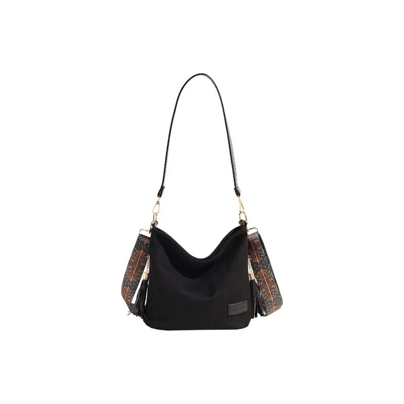 Yalu Suede Shoulder Bag Handbag Crossbody Bag Regular Women's Khaki/Brown/Black/Coffee-12