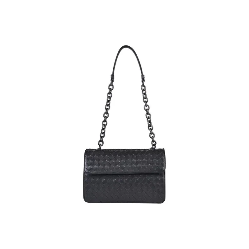 Bottega Veneta Leather Shoulder Bag Crossbody Bag Women's Black-2