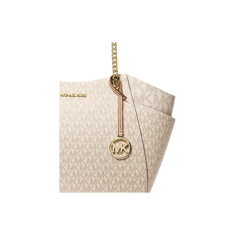 MICHAEL KORS Jet Set Coated Canvas Shoulder Bag Large Size Women's Rose Gold-3