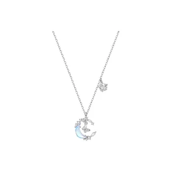 Heart Grass S925 Silver Necklaces Women's