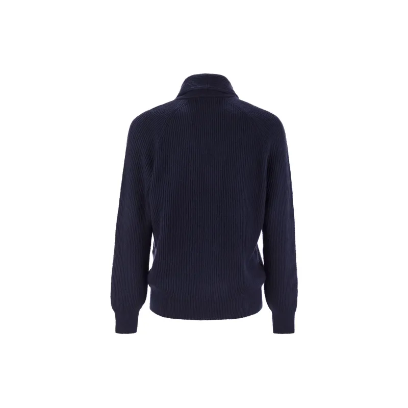 Brunello Cucinelli Shawl Lapel Knitted Cardigan-1