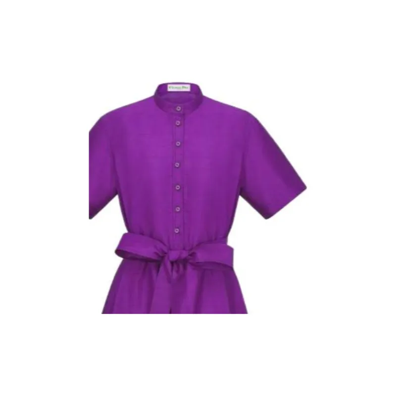 DIOR Short-Sleeved Dresses Women's Purple-2