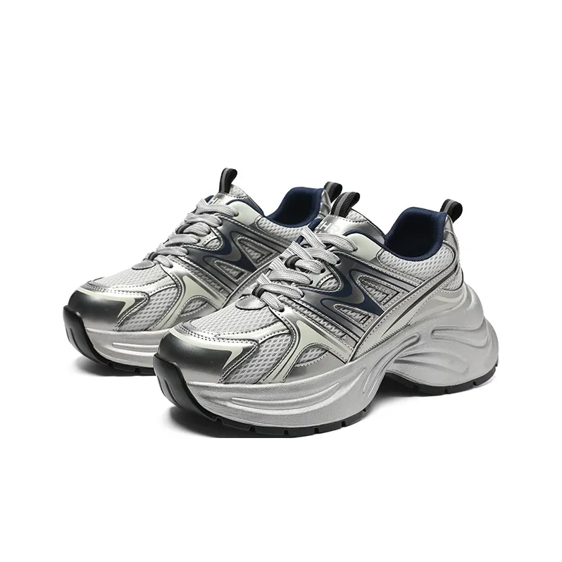ZHR Shock Absorbers With Abrasion Resistant And Slip Resistant Properties Low Top Chunky Sneakers Women's-1