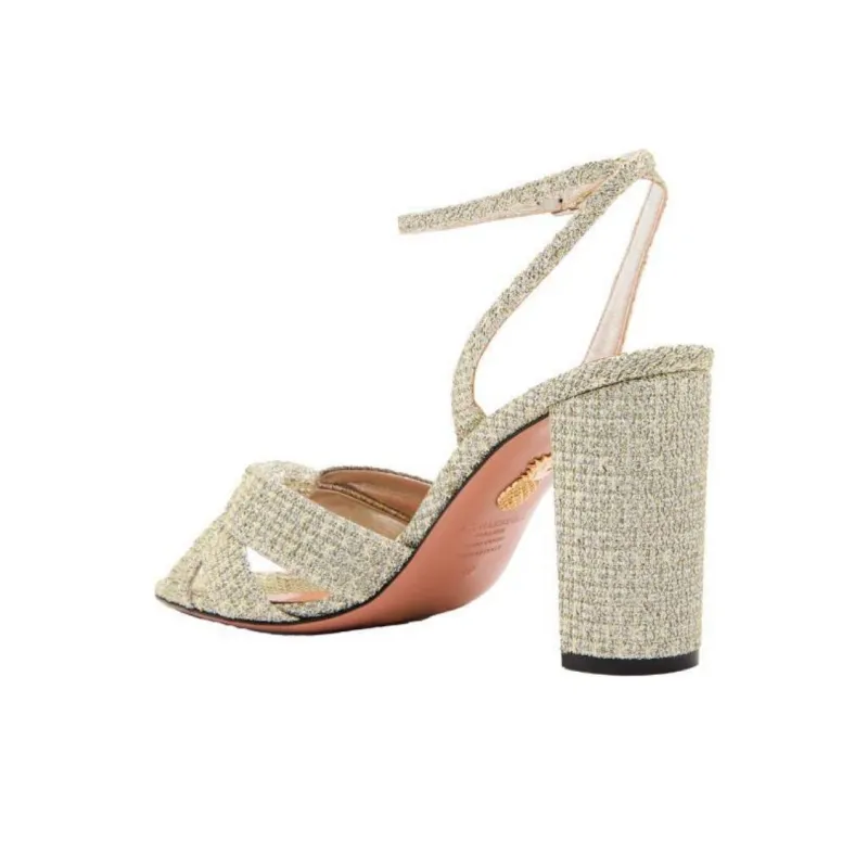 AQUAZZURA Strap Sandals 8.5cm Women's Gold-2
