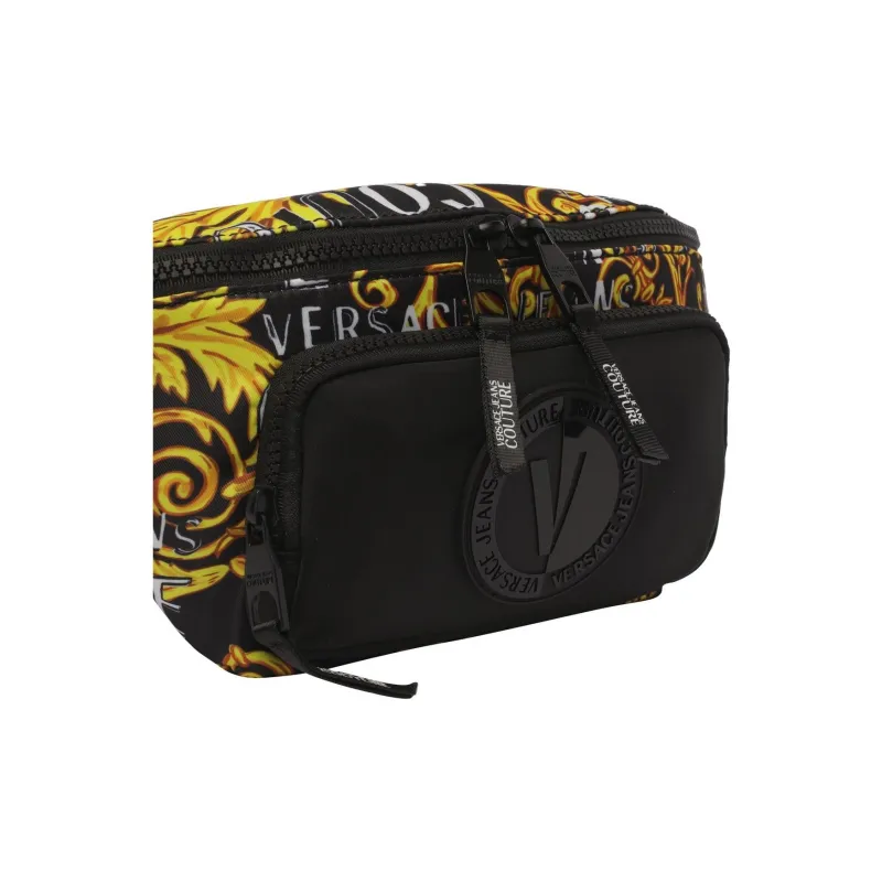 VERSACE JEANS COUTURE Polyester Crossbody Bag Sling Bag Fanny Pack Men's Black-3