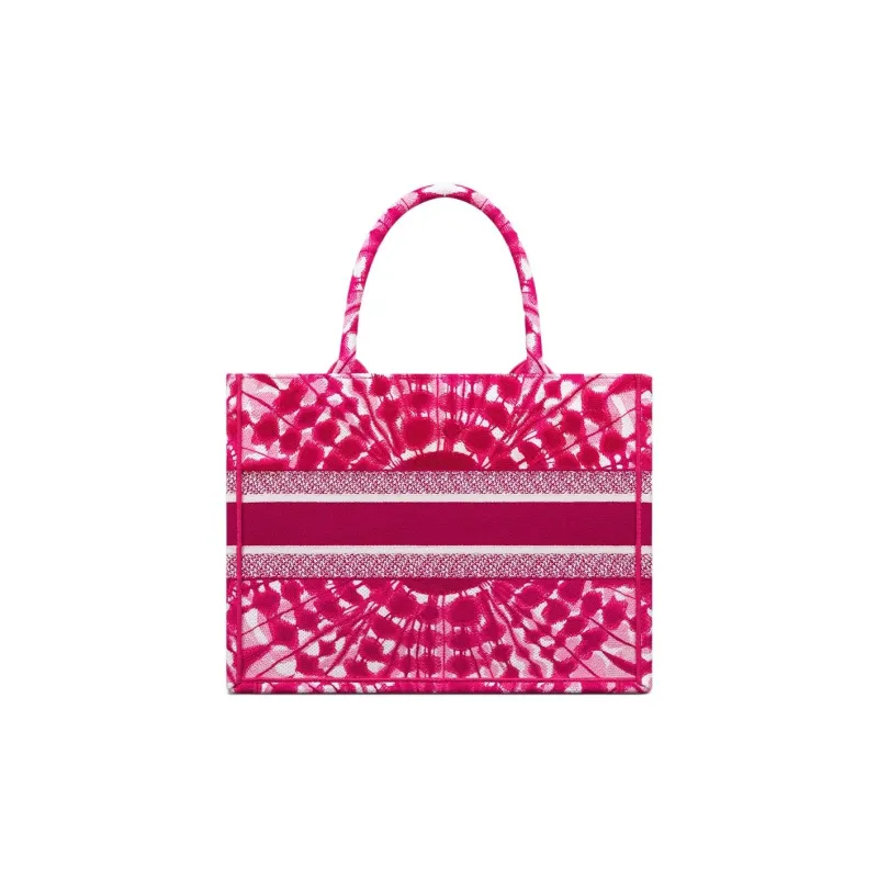 DIOR Miss Dior Cotton Tote Bag, Shopping Bag, Handbag Medium Size Women's Fuchsia-2