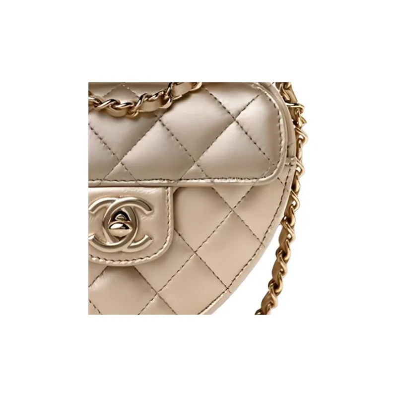 CHANEL 22SS Cow Leather Shoulder Bag, Crossbody Bag Trumpets Women's Gold-2