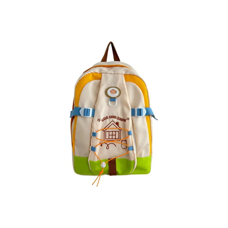SUN ERATH&U Nylon Backpack Regular Women's Black/Yellow & Green/Yellow & Brown/Pink & Blue-3