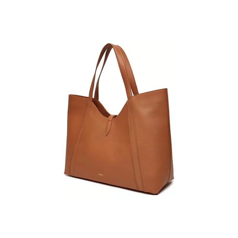 Furla Leather One Shoulder Handbag Tubas Women's Brown-1