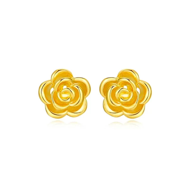 Bailijin 18K Gold Stud Earrings Unisex-0