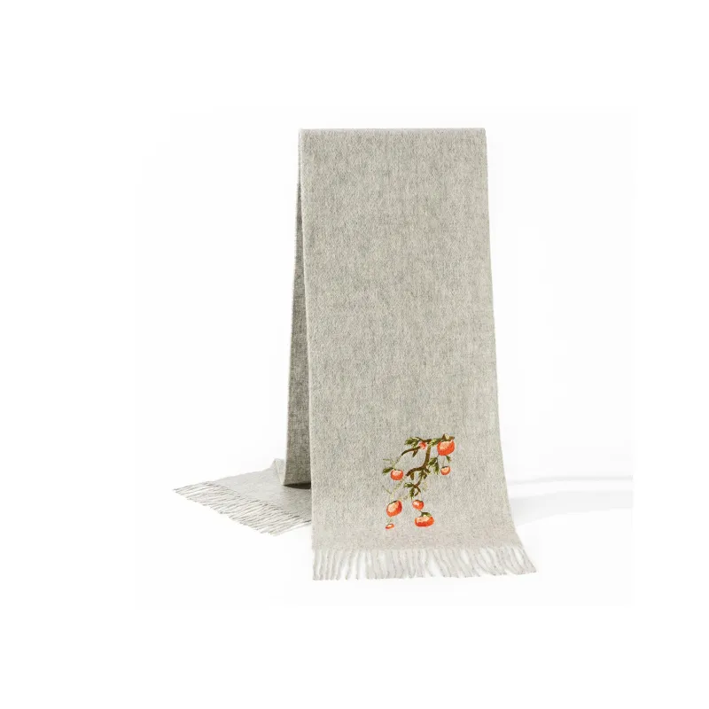 Shanghai Story Sheep Wool Knit Scarves Women's Sandalwood 5 Colors To Choose From-23