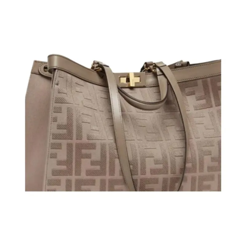 FENDI PeekabooX-Tote Collection Canvas Canvas Bag Tote Bag Shopping Bag Handbag Medium Size Women's Gray-2