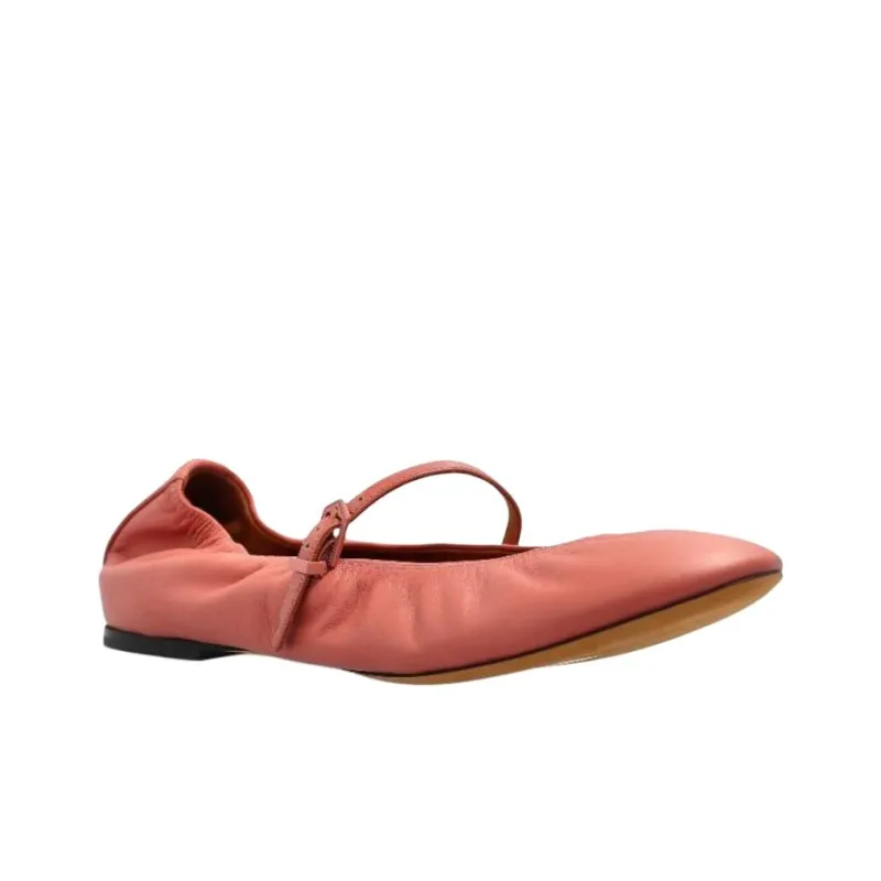 Lanvin Leather Ballerina Shoes Women's-2