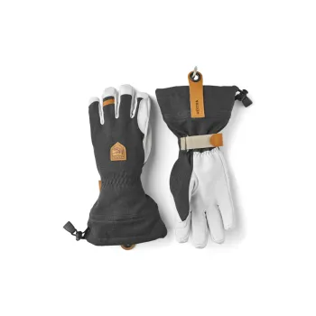 HESTRA Polyester Blend Goat Leather Elastane Polyester Elastane Gloves Unisex Black