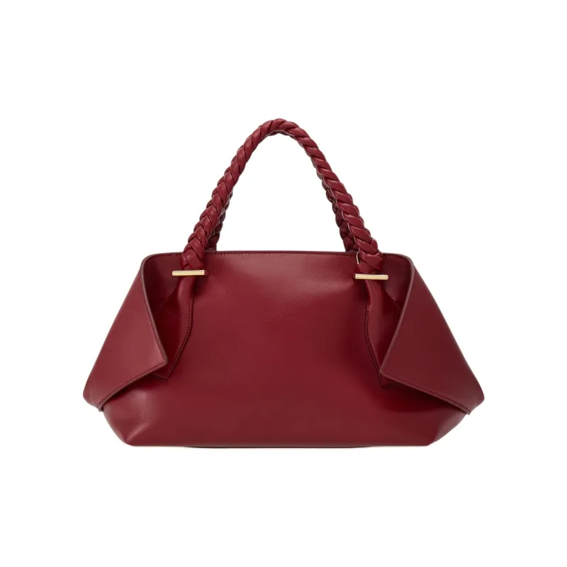 FERRAGAMO Calfskin Shoulder Bag Crossbody Bag Handbag Medium Size Women's Red-3