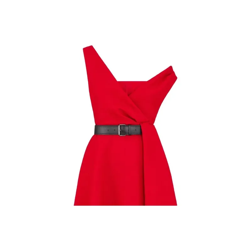 DIOR Sleeveless Dress Women's Red-2