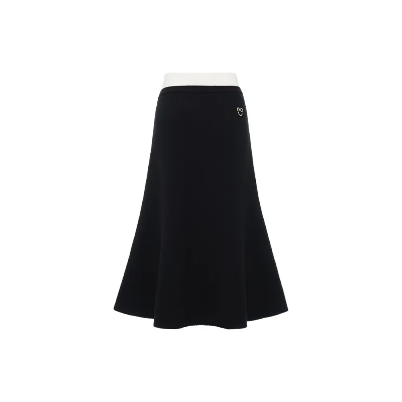 LI NING 1990 x Disney Casual Long Skirts Women's Black-1