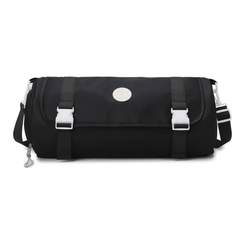 OURFUN Oxford Gym Bag Large Size Unisex Black/Rose Red/Purple/Orange/Blue/Pink-0