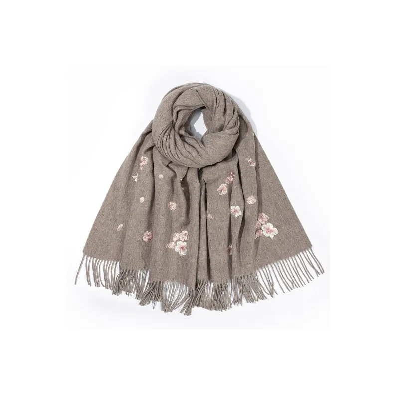 Shanghai Story Sheep Wool Knit Scarves Women's 3 Colors Available For Selection-20