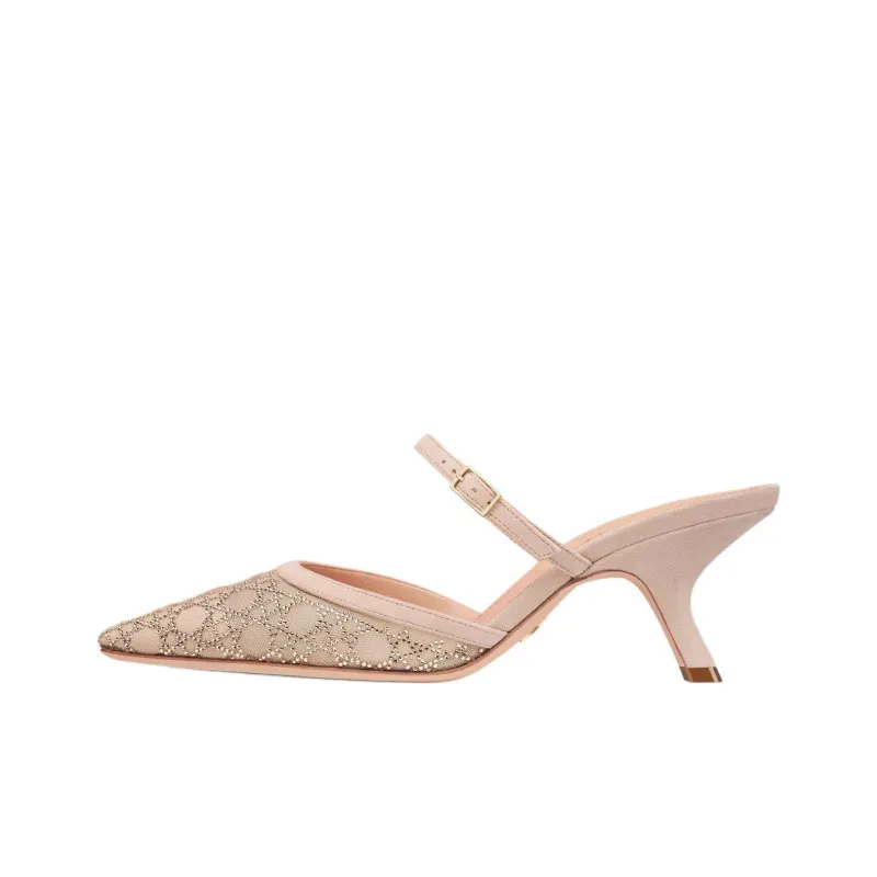 DIOR Capture Closed Toe Slippers 6.5cm Women's Nude-0