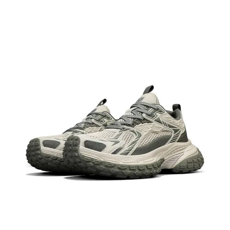 NFL Clunky Chunky Sneakers Unisex Low Top Army Green-2