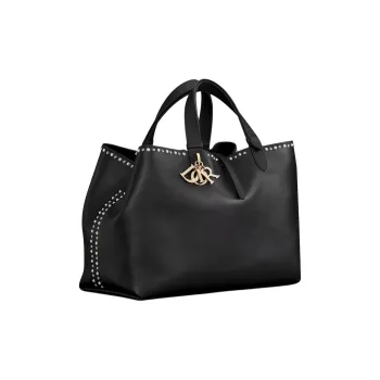 DIOR Toujours Calfskin One Shoulder Handbags Large Size Women's Black
