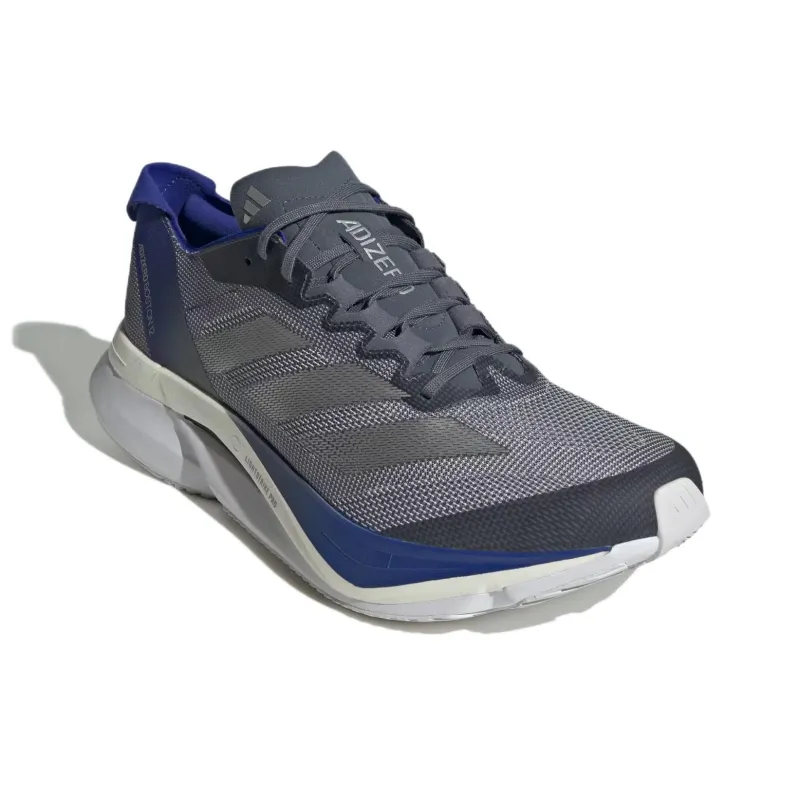 Adidas Adizero Boston 12 Onix Matte Silver Lucid Blue-1