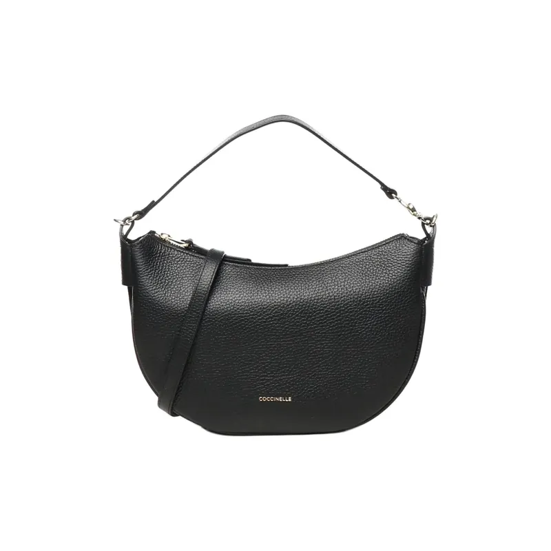 COCCINELLE Leather Shoulder Bag Crossbody Bag Handbag Women's Black-0