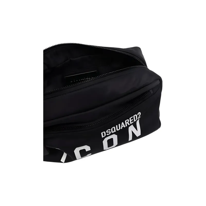 DSQUARED2 Logo print Zipped Wash Bag-4