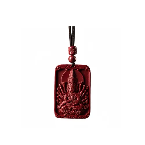 Xifeng Building Cinnabar Jade Necklaces Unisex