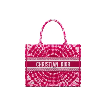 DIOR Miss Dior Cotton Tote Bag, Shopping Bag, Handbag Medium Size Women's Fuchsia
