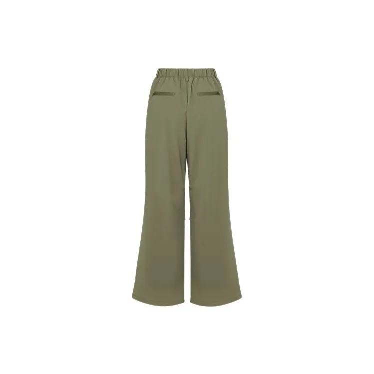 URBAN REVIVO Casual Pants Women's Khaki Green-1