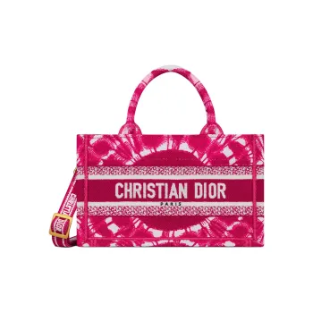 DIOR Miss Dior Cotton Tote Bag Shopping Bag Shoulder Bag Crossbody Bag Handbag Mini Women's Fuchsia