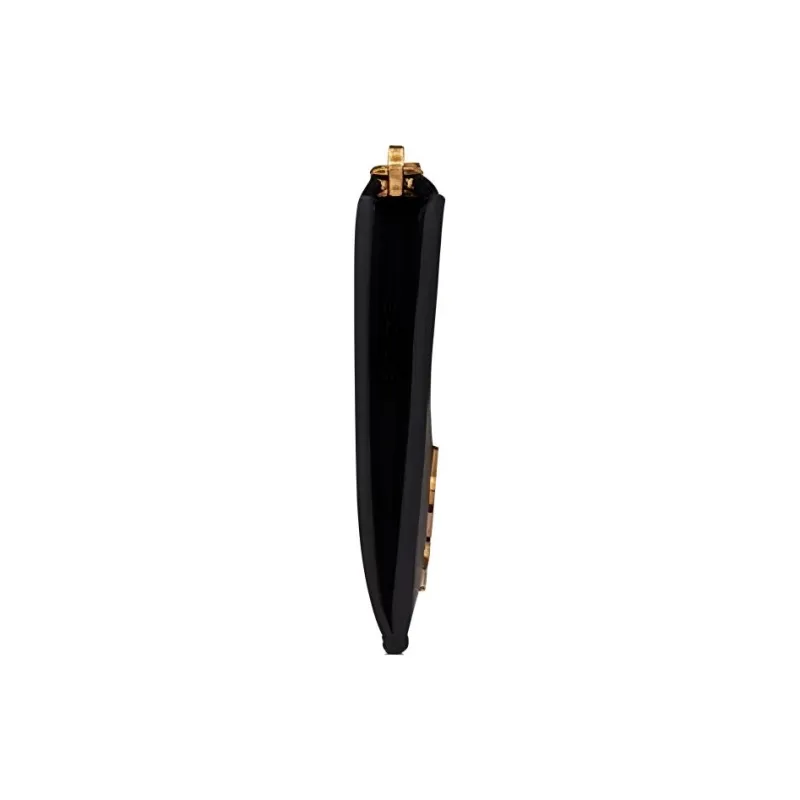 SAINT LAURENT Monogram Grained Leather Card Clip Card Holder Women's Black-2